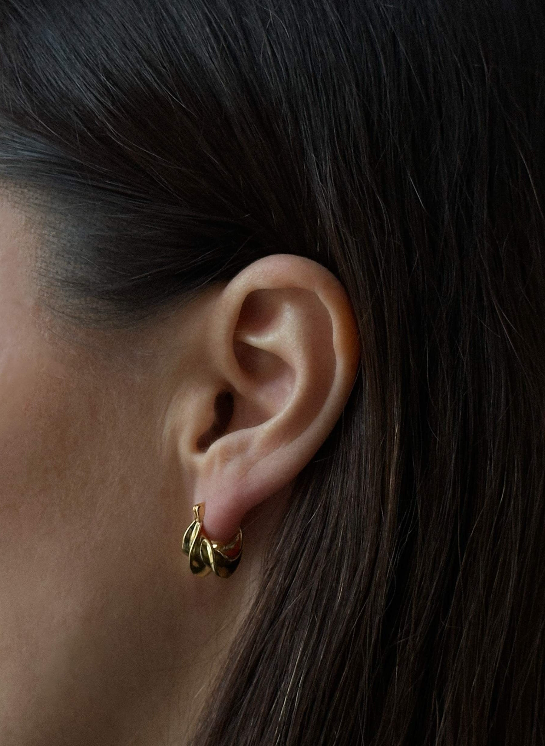 Afrika Petite hoops - forgyldt